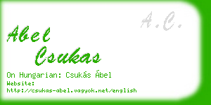 abel csukas business card