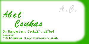 abel csukas business card